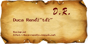 Duca Renátó névjegykártya