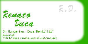 renato duca business card
